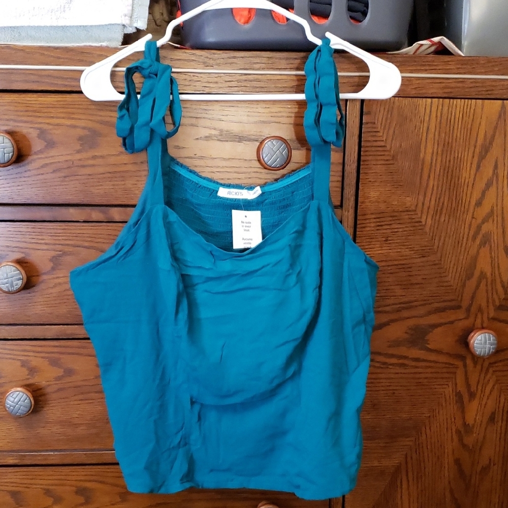 Ricki's Teal Camisole with Tie Straps